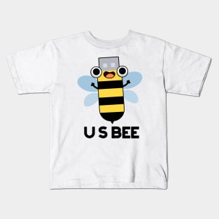 US Bee Funny USB Technical Pun Kids T-Shirt